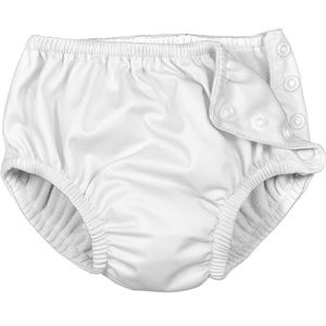 iPlay Green Sprouts Reusable Swim Diaper - White